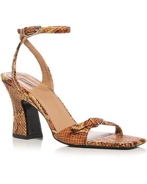 NODALETO Ankle Strap Sandals - Metallic