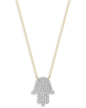 Phillips House 14K Diamond Infinity Hamsa Necklace, 0.38 Tcw - White