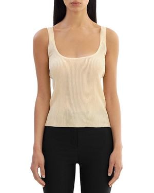 Lamarque Metallic Rib Knit Tank - Black