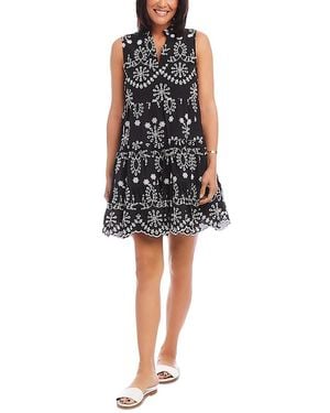Karen Kane Sleeveless Eyelet Dress - Black