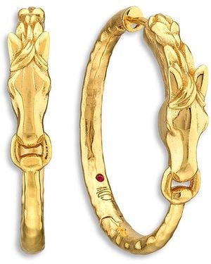 Capucine de Wulf Equestrian Horsehead Hoop Earrings - Metallic
