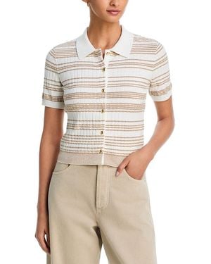 Rag & Bone Karina Stripe Cardigan Sweater - White