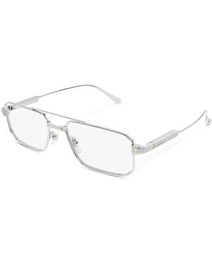 Cartier Rectangular Eyeglasses, 57Mm - White
