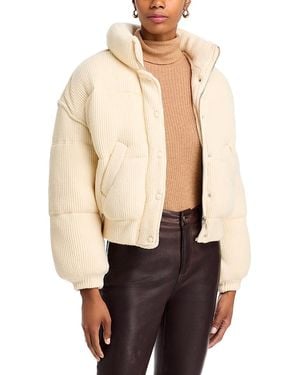 Blank NYC Ribbed Sweater Jacket - Natural
