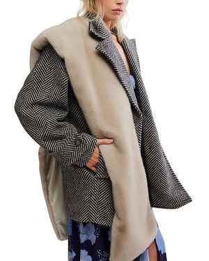 Free People Snow Angel Faux Fur Stole - White