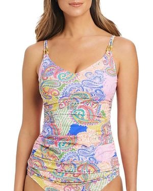 Bleu Rod Beattie Scoop Neck Tankini Top - Purple