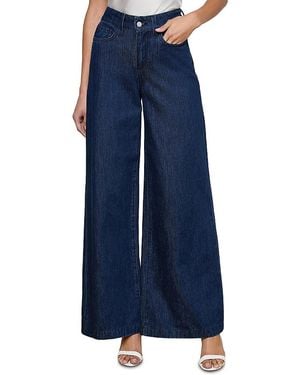 L'Agence Pacey High Rise Wide Leg Jeans - Blue