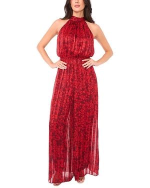 Vince Camuto Smocked Jumpsuit - Red