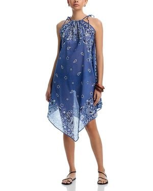 Echo Bandana Tulum Dress Swim Cover-Up - Blue