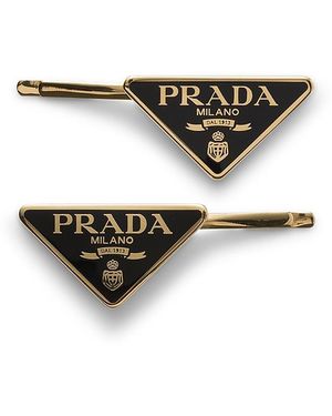 Prada Metal Hair Pins - White