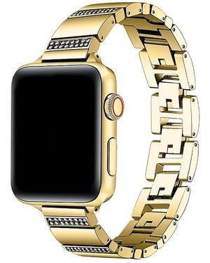 The Posh Tech Soleil Rhinestone + Stainless Steel Band For Apple Watch - Black