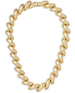 Roxanne Assoulin The Comma Puffy Link Necklace, 16.5 - Metallic