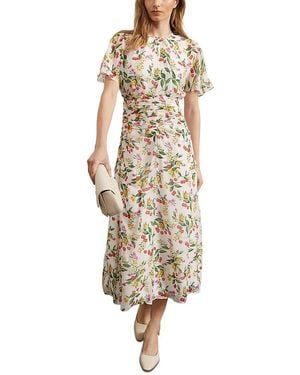 Hobbs Caversham Silk Dress in Blue | Lyst