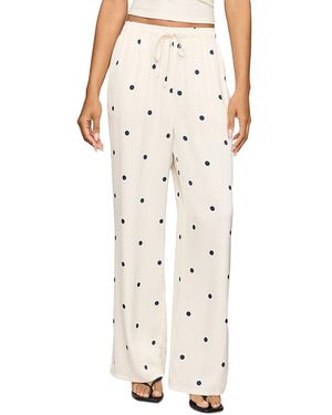 Z Supply Lara Dot Drawstring Waist Pants - Natural