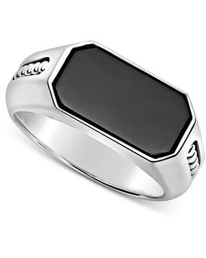 Lagos Sterling Anthem Onyx Octagon Ring - Multicolor