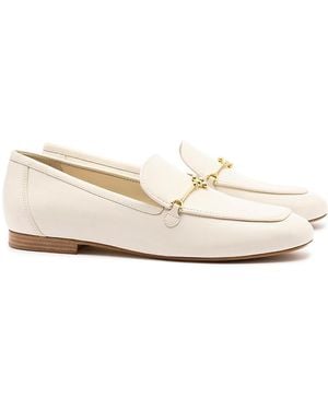 Larroude Katherine Hardware Loafer Flats - Natural