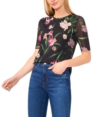 Ted Baker Printed Mesh Top - Blue