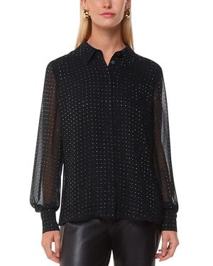 Whistles Hot Fix Sheer Shirt - Black