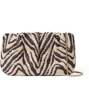 Loeffler Randall Serena Gathered Clutch - Gray