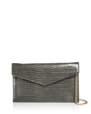 Aqua Envelope Clutch Crossbody - Gray