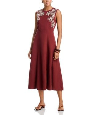 Tanya Taylor Sloane Midi Dress - Red