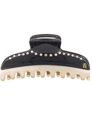 Alexandre De Paris Vendome Large Crystal Hair Claw Clip - Black