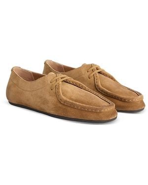 Jil Sander Hood Lace Up Moc Toe Loafers - Brown