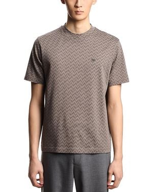 Emporio Armani Icon Two Tone Chevron Motif T-Shirt - Gray