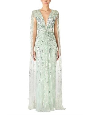 Jenny Packham Rush Sequin-Embellished Gown - Green