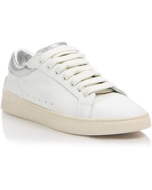 McQueen Alexander Axle 90 Leather Low Top Sneakers - White
