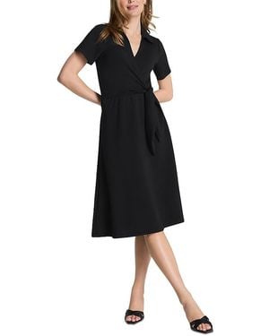Spanx Airessentials Collared Tie Waist Midi Dress - Black