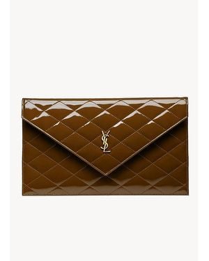Saint Laurent Paris Pouch - Natural