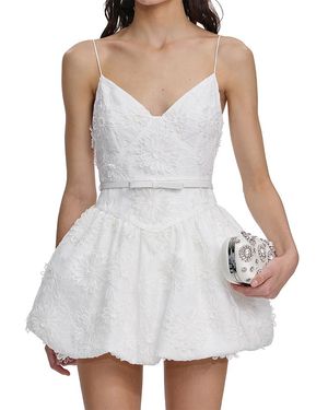 Self-Portrait Organza Mini Dress - White