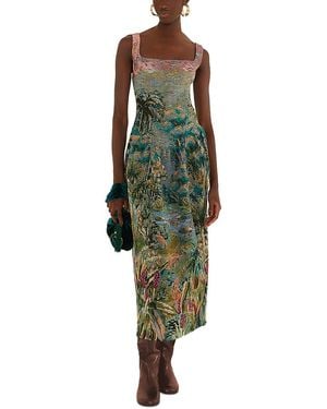 FARM Rio Petricor Sleeveless Midi Dress - Green