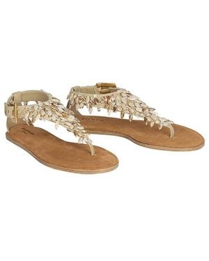 Balmain Flat Sandals - Natural