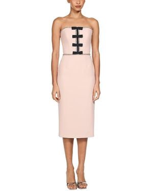 Jenny Packham Odette Bow-Embellished Beaded Midi Dress - Natural