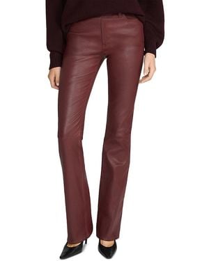FRAME The Leather Reboot High Rise Bootcut Jeans - Red