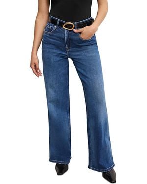 GOOD AMERICAN Soft Tech Good Petite Skate Wide Leg Jeans - Blue