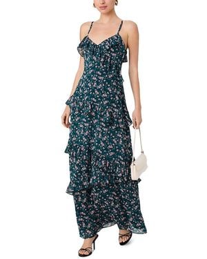 French Connection Marina Lucia Ruffle Trim Dress - Blue