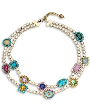 Kurt Geiger Signature Eagle Vintage Gem Statement Collar Necklace, 16-18 - Metallic