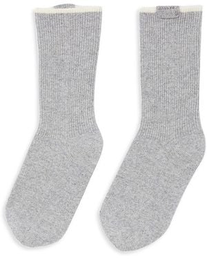 Sandro Two Tone Knee High Socks - White