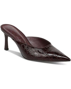 Sam Edelman Margeaux Leather Pointed Toe Mules - Brown