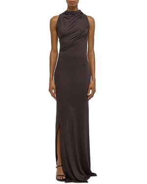 Helmut Lang Draped Maxi Dress - Brown