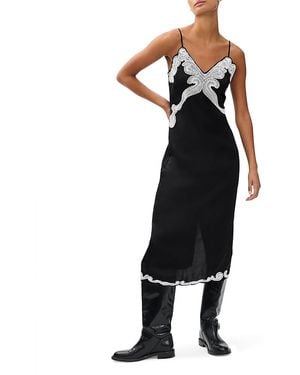 Rag & Bone Ann Embellished Slip Dress - Black