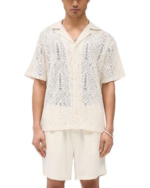Represent Crochet Regular Fit Camp Shirt - White