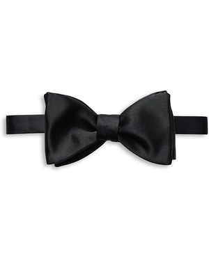 Eton Satin Pre-Tied Bow Tie - Black