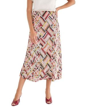NIC+ZOE Colorweave Slip Skirt - Pink