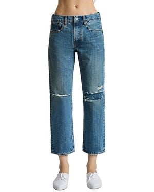 Denimist Lindsay Mid Rise Slim Boyfriend Ankle Jeans - Blue