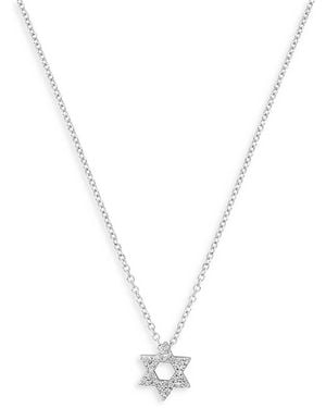 Meira T 14K Diamond Star Of David Pendant Necklace, 18 - Metallic