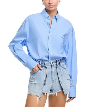 Alexander Wang Mixed Media Romper Skort - Blue